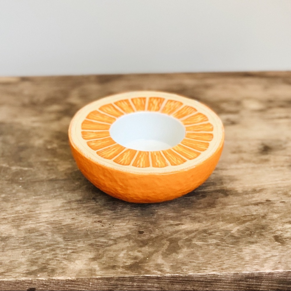 70’s Orange Candle Holder